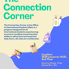 A flyer that repeats the Connection Corner information in slightly different words.