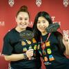 Two female students at Global Gala.