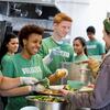 Photo of people volunteering in a soup kitchen